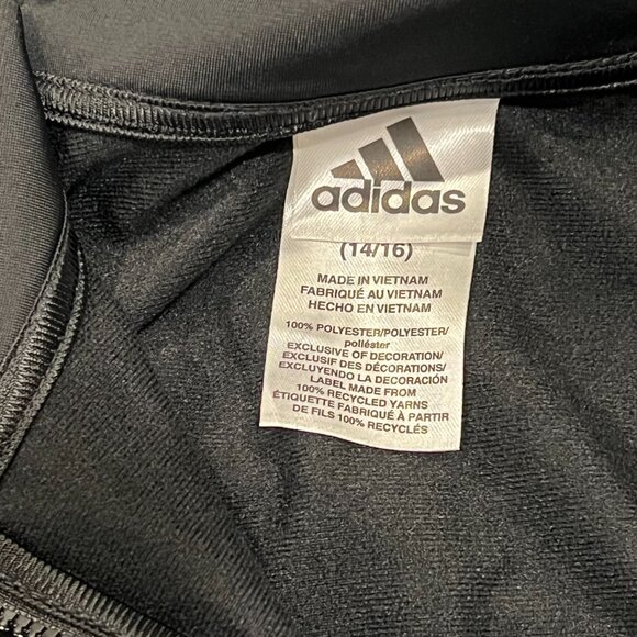 Adidas Boys Stripe Full Zip Track Jacket, Pockets, NWT, Black Green L (14-16) - Picture 3 of 8